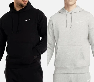 NIKE Mens Solo Swoosh Fleece Hoodie Pullover Casual Pullover Hooded Joggers SML - Image 1 of 4