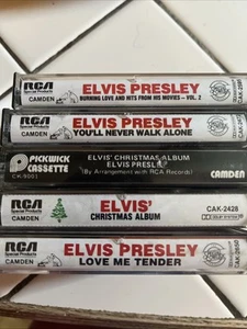 Lot (5) Elvis Cassettes Untested Appear Fine - Picture 1 of 4