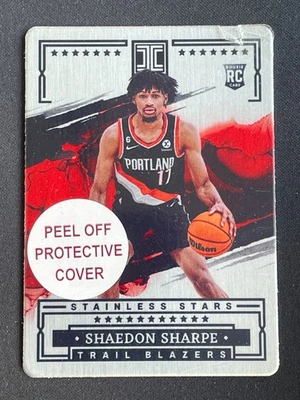 Shaedon Sharpe 2022-23 Panini Impeccable RC Stainless Stars Red 96/99 #24 - Image 1 of 2
