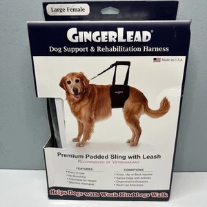GingerLead Dog Support & Rehabilitation Harness Lg Female 55+ lbs Dog Arthritis - Picture 1 of 8