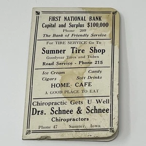 1940s 1950s Sumner IA Iowa Baseball Dial Scorecard Vintage Local Advertising - Picture 1 of 16