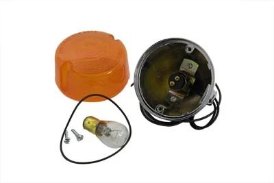 Conjunto de señal de giro cromada delantera derecha o izquierda para Harley Davidson Foto 1 de 2