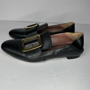Bally Schweiz Janelle schwarz Leder flach/Slipper Goldakzent Gr. 37 (US 6,5) - Bild 1 von 12
