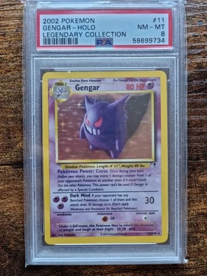 Pokemon Gengar Legendary Collection 11/110  Holo Rare PSA 8 Mint 2002 English - Image 1 of 2