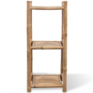 3/4/5 Tier Square Bamboo Shelf Free Standing Rack Storage Organiser vidaXL - Picture 1 of 4