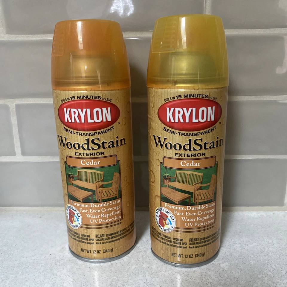 Krylon K03601000 Exterior Wood Stain Cedar 12 Oz