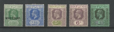 FIJI 1922-24 SG 229-238 KGV great mint group to 1/- sh extra fine MNH/MVLH/VG - Image 1 of 2