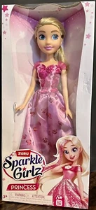 Zuru Sparkle Girlz Brunette Princess Doll Pink Dress - Picture 1 of 2