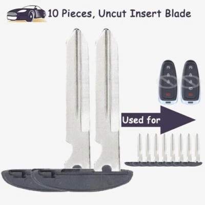 10 X Uncut Insert Emergency Key Blade for Ford Edge Escape Explorer Focus Taurus - Изображение 1 из 2