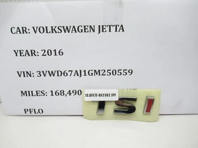 2016-2018 Volkswagen Jetta Rear TSI Lettering  1T0853675DGQF OEM - Image 1 of 4