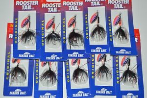 10 lures wordens rooster tail trout spinners 1/16oz tinsel nightmare tiger