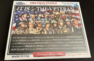 Sealed, Rare & Discontinued It Is The Veteran White Mountain Puzzle 2014 - Picture 1 of 6