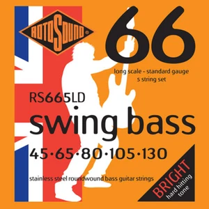 Rotosound RS665LD Long-Scale 5-String Swing Bass Strings Set, 45-130 - Picture 1 of 1