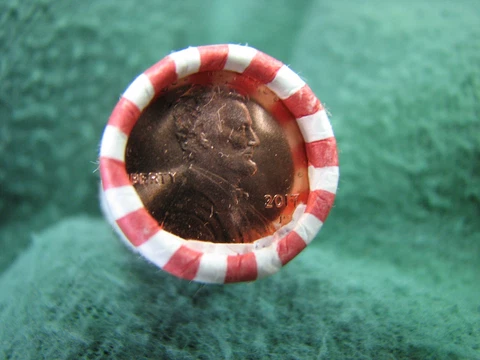 2017 P  U.S. Lincoln One Cent Coins OBW Roll of 50 UNCIRCULATED  Shield Pennies Cover