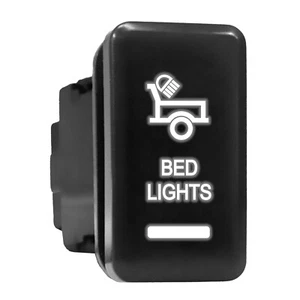 LUCI LETTO Interruttore retroilluminato LED bianco pulsante alto 1,54"x 0,83" (adatto: Toyota) - Foto 1 di 6