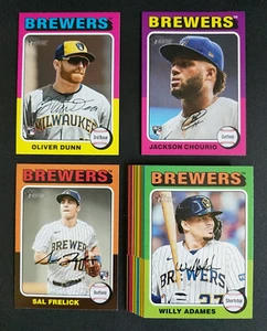 2024 Topps Heritage ~ Milwaukee Brewers ~ 18 Card Team Set 101-700 - Picture 1 of 3