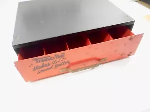 Contenitore di archiviazione trascrittore tecnologia audio/negozio di musica vintage - Foto 1 di 5