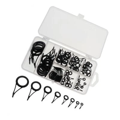 72Pcs Fishing Rod Guides Repair Kit Gunsmoke Jigging Sea Saltwater Building Set - Image 1 of 4