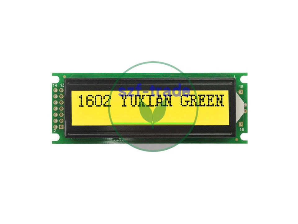 5V 16x2 1602 Yellow-Green LCD Character Module Display HD44780 Bezel Backlight - Photo 1/1