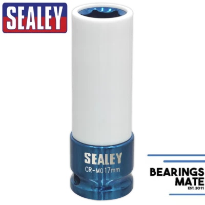 Sealey SX03017 Alloy Wheel Chrome Molybdenum Impact Socket 17mm 1/2"Sq Drive - Image 1 of 3
