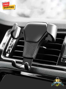 1 pc Black Plastic Car Phone Holder with Air Vent Mount for Navigation - Picture 1 of 10