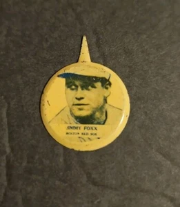 1938 Baseball PM8 Our National Game Jimmy Foxx Boston Red Sox Pin Tab Button - Picture 1 of 2