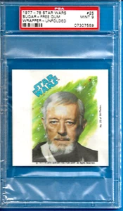 1977 Star Wars Sugar-Free Gum Wrapper #25 Ben Obi-Wan Kenobi Rookie Psa 9 Pop 1  - Picture 1 of 2