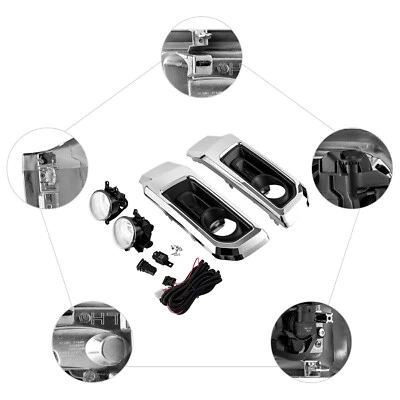 Front Bumper Driving Fog Lights W/ Bezels For Toyota 4Runner Limited 2014-2020 - Изображение 1 из 4