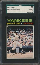 1971 Topps Gene Michael #483 New Yankees SGC 8