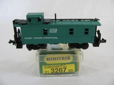 Vintage Minitrix N Scale 3287 Penn Central Classic Cupola Caboose #3267 EX - Image 1 of 4