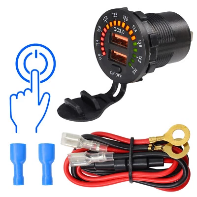 Neu Auto Dual USB Ladegerät Buchse Einbau KFZ Zigarettenanzünder Steckdose 12V - Bild 1 von 4