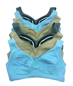 6 pc Breastfeeding 4-hooks Full Cup Cotton Maternity Nursing Bra 34B 36B 38B 40B - Picture 1 of 6