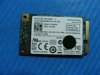 Dell 15 9530 Lite-On 32GB mSATA SSD Solid State Drive 7TC65 LMS-32S9M - Image 1 of 2