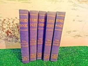 1917 The Bible Story-5 Volume Set King-Richardson Co. - Imagen 1 de 5