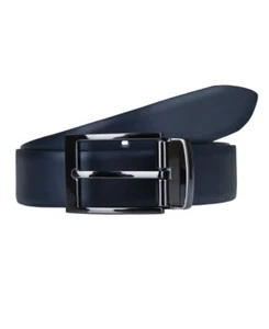 WENDE-LEDERGÜRTEL blau schwarz Länge kürzbar LLOYD GERMANY 90 bis 120 cm - Bild 1 von 2