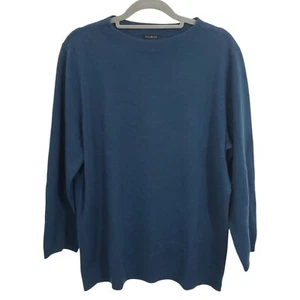 Maglione Talbots 100% Cashmere Blu Nuovo con etichette Taglia XL Silenzioso Lusso - Foto 1 di 10
