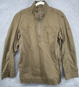 Vtg Timberland Mens Quarter Zip Jacket Shirt Olive/Army Green Large - Picture 1 of 13