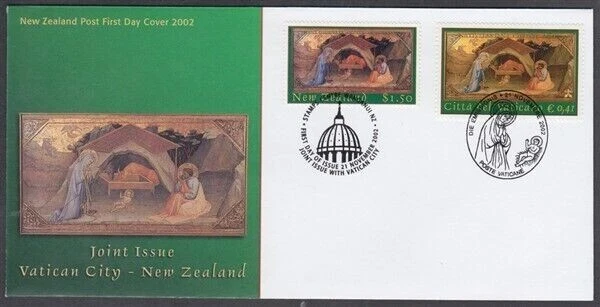 NEW ZEALAND FDC 2002 VATICAN JOINT ISSUE (ID:F1826 (21/11) - Image 1 of 1
