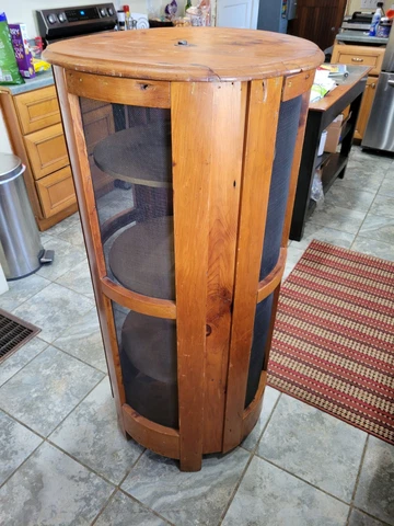 Vintage Pie Safe Round Rare Antique Old 1930s Kitchen Restaurant Country Store Cover