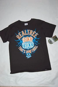 Boys S/S Tee Shirt BLACK REALTREE Bucks and Trucks Thats How I Roll SIZE M - Picture 1 of 1
