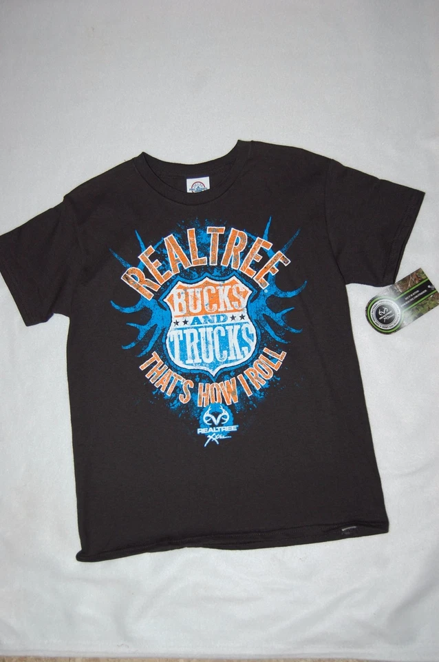 Camiseta para niños S/S NEGRA REALTREE Bucks and Trucks That's How I Roll TALLA M Foto 1 de 1
