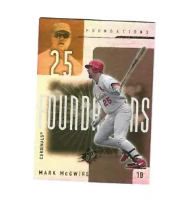2001 SPx Foundations #F1 Mark McGwire ST LOUIS CARDINALS - Foto 1 di 1
