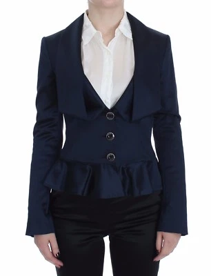Chaqueta Blazer EXTE Azul Tres Botones Abrigo Sencillo IT40 / US S Precio de venta sugerido por el fabricante $660  Foto 1 de 4