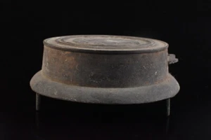 F9687: Japanese Old Copper Shapely FIRE BELL Buddhist art - Picture 1 of 7