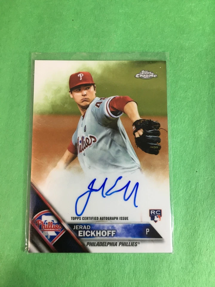 F165,241  2016 Topps Chrome Rookie Autographs #RAJE Jerad Eickhoff PHILLIES - Image 1 of 1