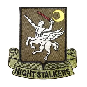 olive drab OD night stalkers embroidered operation red wings sew iron on patch - Picture 1 of 4