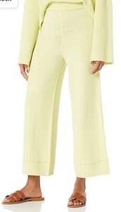 The Drop Women's Sz 2X Loose Fit Pull Cropped Sweater Pants Soft Yellow - Picture 1 of 9