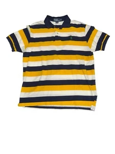 Polo Ralph Lauren Manga Corta Para Hombre Talla XL Amarillo Blanco Azul Marino - Imagen 1 de 6