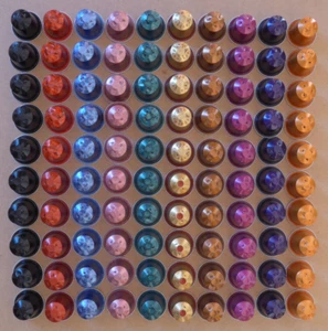 100 Nespresso Kapseln zum Basteln - leer und gereinigt - 12 Farben SET 1 - Bild 1 von 3