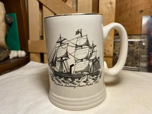 Vintage Lord Nelson Pottery Stein Mug with Ship ~ Hand Crafted in England - Picture 1 of 6